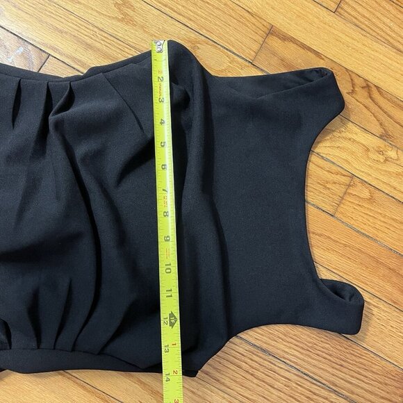 BHLDN Anthropologie NWT Black Kennedi High-Neck Stretch Crepe Midi Dress Size XS - Picture 11 of 11